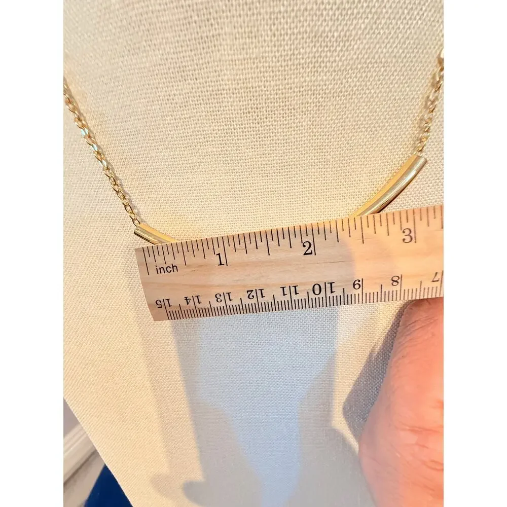 The Limited Gold Tone Knot Bar Necklace 17”+2”